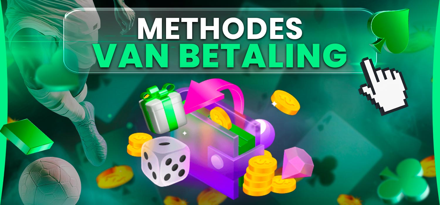 Beschikbare betaalmethoden op de website van het casino.